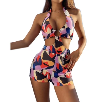 F2TC Moterys Mažai Waisted Bikini Komplektas Sporto vientisos Spalvos maudymosi kostiumėlį, Seksualus Ruched Stebėjimo Tuščiaviduriai Iš Liemenėlė Įžūlus Apačioje Maudymosi Kostiumas
