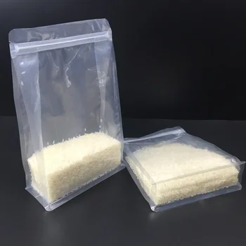 Ferimo 50pcs Aštuonias pusės užsandarinti rankiniai 5kg ryžių savarankiškai sandarų maišelį grūdų savarankiškas užtrauktukas miltų maisto pakuočių saugojimo krepšys