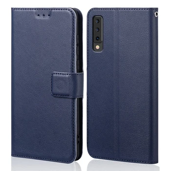 Flip Case For Samsung Galaxy A7 2018 Atveju Piniginė PU Odos Galinį Dangtelį Telefono dėklas Samsung Galaxy A7 2018 A750F A750 SM-A750F