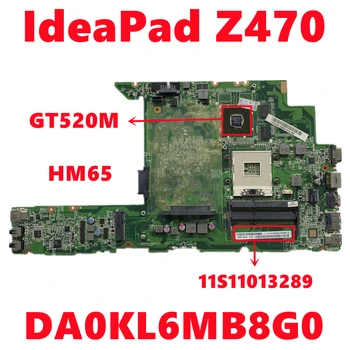FRU:11S11013289 Lenovo IdeaPad Z470 Nešiojamas Plokštė DA0KL6MB8G0 Mainboard Su N12P-GV1-A1 1G GPU HM65 DDR3 100% Bandymo GERAI