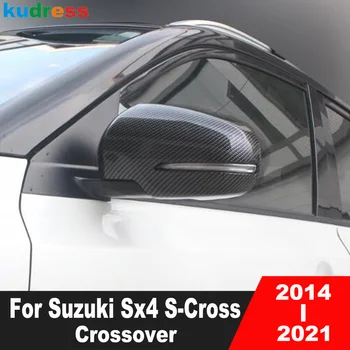Galinio Vaizdo Veidrodis Padengti Apdaila Už Suzuki Sx4 S-Cross Crossover 2014-2018 M. 2019 M. 2020 M. 2021 Anglies Automobilio Pusėje Valdomi Išoriniai Veidrodėliai Apima Kepurės