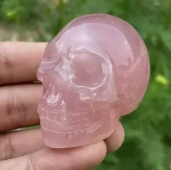 Gamtos milteliai kristalų kvarcinio krištolo kaukolės drožyba kaukolė reiki terapija