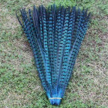 Gražus 50pcs/daug aukštos kokybės 16-18inches / 40-45cm Ežero mėlyna gamtos fazano plunksna, 