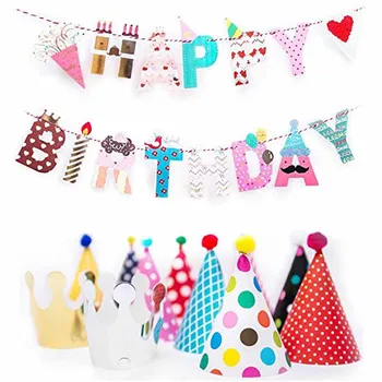 Happy Birthday Party Popieriaus reklama Girliandą berniukas, mergaitė pirmoji 1 2 3 4 5 6 7 8 9 10 Metų gimtadienį baby shower apdailos naudai