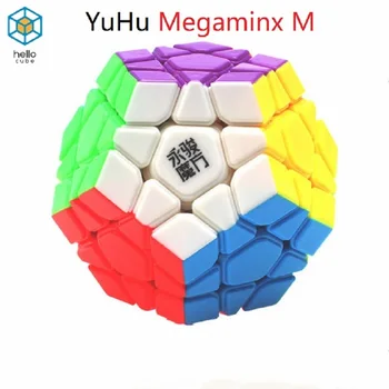 HelloCube YongJun MoYu YJ YuHu M Magentic Magaminx Magic Cube Twist Wumofang Cubo Magico Žaislas Magnetinio versija Megaminx kubas