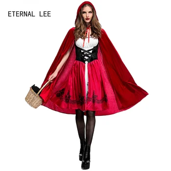 Helovinas Little Red Riding Hood Kostiumas Suaugusiųjų Cosplay Kostiumas Šalis Karšto Pardavimui, 2 Gabalas Rinkinių, Vyriški Drabužiai