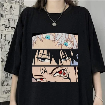 Japonų Anime Džiudžiutsu Kaisen T-Shirt Manga Vyrų Haikyuu Marškinėliai Harajuku Marškinėlius Goth Medvilnės Vasaros Viršūnes Unisex Tees Streetwear