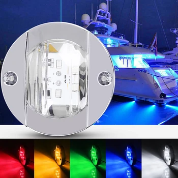Jūrų Laivu LED Šviesos Interjero Denio Trancui Mount Apvalios Lempos Mandagumo Šviesos Laivagalio Navigacijos Signalo Baidarių, Jachtų Priedų