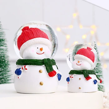 Kalėdos, Kalėdų Senelis, senis besmegenis Formos Sniego Pasaulyje LED Šviesos Apšviesta Žėrintis Kamuolys Apvalus Kalėdų Darbastalio Apdaila Papuošalas Dovanų