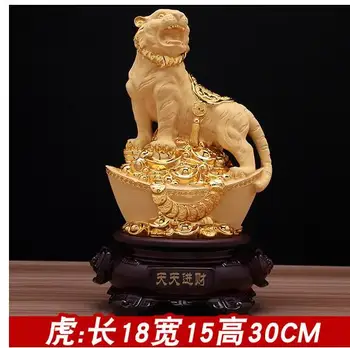 Kašmyras, auksas patenka Kinų Zodiako kiekvieną dieną karvė, tigras, triušis Skulptūra ornamentai, Gyvūnų namų puošybai