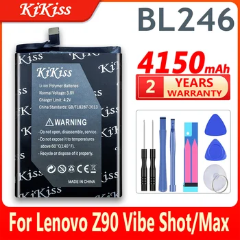 KiKiss BL246 Baterija 4150mAh Lenovo Vibe Kulka Vibe Max Z90 Z90-3 Z90-7 Lenovo Z90 Baterija z90a40 Atsarginę Bateriją BL 246