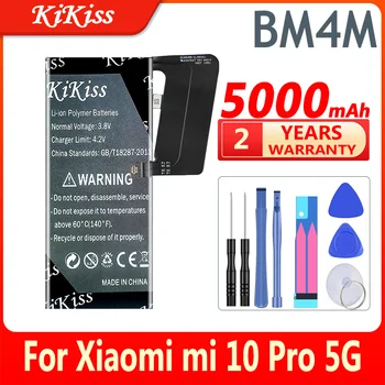 KiKiss už Xiao Mi 5000mAh Baterijos BM4M už Xiaomi Mi 10 Pro 10Pro 5G Mi10 Pro Mi10Pro Pakeitimo Baterija Didelės Talpos Baterija