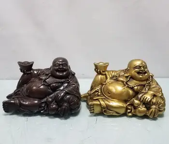 Kinija žalvario juanių lobis sėdi Buda amatų statula