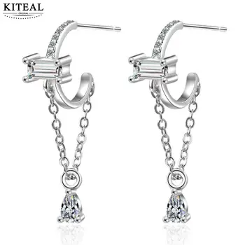 KITEAL 2020 karšto pardavimo mados apsipirkti internete indijos sidabro padengtą Mergautinė geometrinis ir lašas auskarai meilės