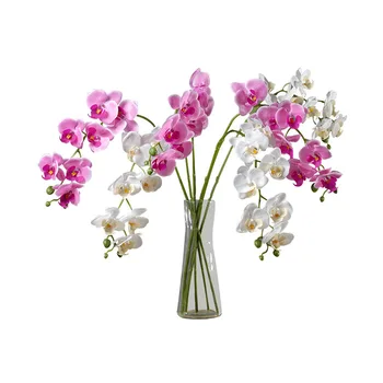 Latekso Nekilnojamojo Touch Dirbtinė Orchidėja Gėlė Balta Drugelis Orchidėjos Netikrą Gėlių Namuose Šalis 