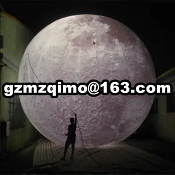 LED apšvietimas pripučiamos mėnulio kamuolys šalis individualų mėnulis balionas žaislas spalvinga mėnulį parodos puošmena
