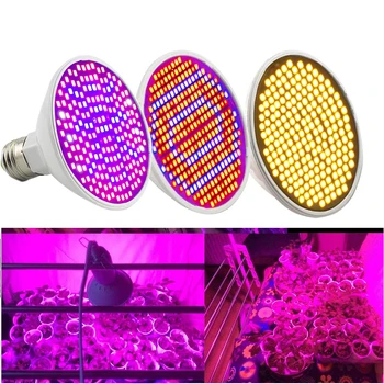 LED Augalų Auga šviesos pilno spektro Gėlių auginimo saulės fito lempos lemputė patalpų fito lempos Hidro growbox palapinė apšvietimo P1