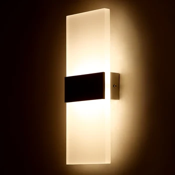 LED sienos lempos Paprastos sienelės šviesos Arcrylic sienos lempos Modernios sienos šviesos stariway miegamojo kambarį viešbutyje projektas