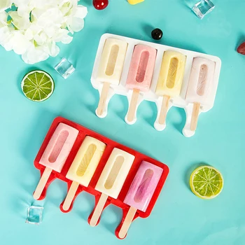Ledų Formų Silikono Popsicle Pelėsių Įšaldyti Ice Cream Maker 