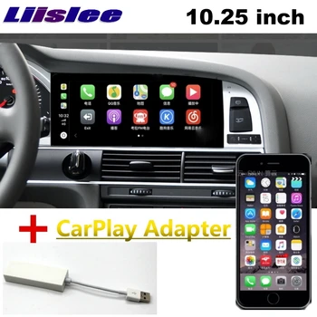 LiisLee Automobilio Multimedijos Audi Q7 4L V12 2007~2015 MMI NAVI CarPlay Adapteris, GPS WIFI Garso Radijo Rėmo, Navigacija, Didelis Ekranas