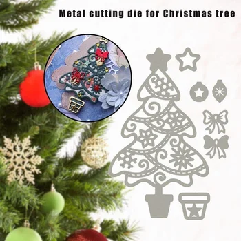 Lngclown Kalėdų Medžio, Metalo Pjovimo Miršta Scrapbooking Amatų Miršta Trafaretas Albumą Įspaudas Kortelės Priėmimo Die Cut Miršta