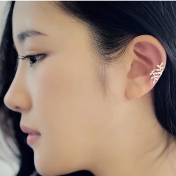 Mados visas rungtynes, tinka madinga vyrų ir moterų korėjos lapų ausies segtukas Korėjos ne pradurtas auskarai didmeninė papuošalai (1 vnt.)