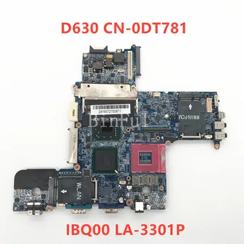 Mainboard Dell Latitude D630 Notebook Laptop Plokštės KN-0DT781 0DT781 DT781 IBQ00 LA-3301P GM965 DDR2 100% Visiškai Išbandytas