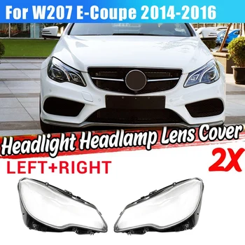 Mercedes Benz W207 E-Coupe 2014-2016 M. priekinis žibintas Objektyvo Dangtelis priekinio Žibinto Pavėsyje, Shell Žibintų Stiklai Padengti Pora LH, RH