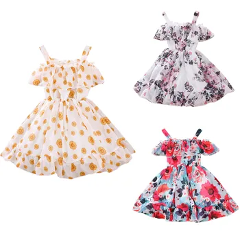 Mielas Mergaičių Suknelė 2021 Naujas Vasaros Mergaitės Drabužius Gėlių Princesė Dress Vaikų Vasaros Drabužius, Kūdikių Mergaitės Laisvalaikio Drabužiai