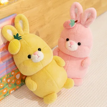 Mielas / Soft / Vaisių Triušis Pliušinis Žaislas / Little White Rabbit Lėlė su Vaisių Plaukų Kortelės / Gimtadienio Dovana Vaikams