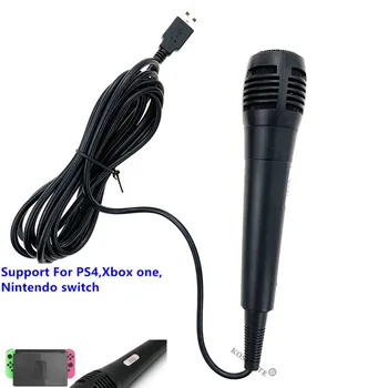 Mikrofonas Skirtas Nintendo Jungiklis PS4 Xbox PC Kompiuteris PS4 Šviesos Lempos Priedai Kondensatoriaus Įrašymo Karaoke Mic Microfone USB
