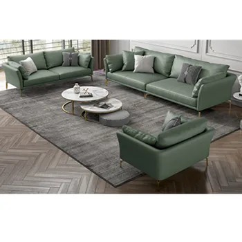 Modernios šviesos prabanga minimalistinio stiliaus, didelių ir mažų, šviesiai žalia sofa rinkinys dizaino baldai gyvenamasis kambarys sofos