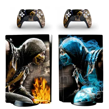 Mortal Kombat PS5 Standartinis Diskas Odos Lipdukas, Decal Padengti 5 PlayStation Konsolės ir 2 Kontroleriai PS5 Disko Odos, Vinilo