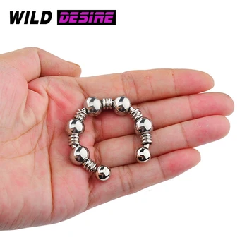 Naujas 5 Dydis Metalo Gaidys Žiedas Skaistybės Nerūdijančio Plieno Granulės Varpos Spermos Užrakto Žiedas Sekso Produktai Suaugusiems Vyrų Vyrų Žiedai 18+ 18