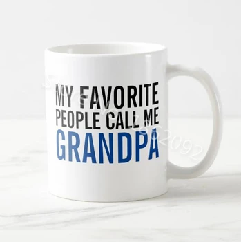 Naujas Mano Mėgstamiausia Žmonės, paskambinkite Man Senelis Kavos Puodelis Arbatos Puodelio Kietas Juokingi Gimtadienio Dovanos Grandad Senelis iš Grandkid Metu