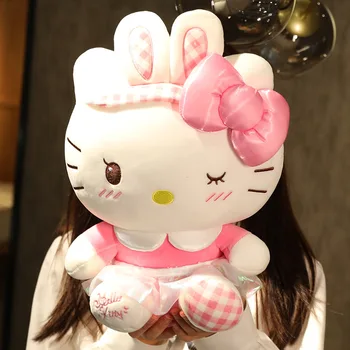 Naujas Sanrio Hello Kitty Pliušinis Užpildytas Minkšta Lėlė Kokybės Prekių Kawaii Katė Pagalvę Žaislai Vaikams Mergina, Gimtadienis, Kalėdos Siurprizas