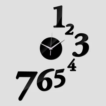 naujas sieninis laikrodis kvarciniai laikrodžiai reloj de sumalti kambarį europoje akrilo veidrodis laikrodžiai 
