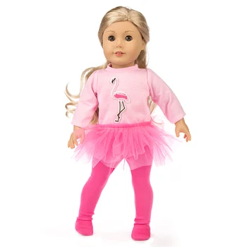 Naujas stručių modelio rinkinys Tinka Amerikos Mergina Lėlės Drabužiai 18 colių Lėlės , Kalėdų Mergina Dovana(tik parduoti drabužius)