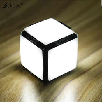 Naujovė Rubiko Kubo Naktį Šviesos diodų (LED) 3 Režimai Sulankstomas Lempa USB Įkrovimo Kempingas Palapinė Apšvietimas, Nešiojamų Stalo Decoratov Žibintai
