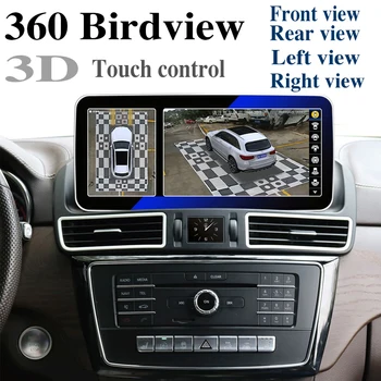 NAVI Automobilio Radijas Stereo Garso Mercedes Benz GL GLE GLS W166 X166 NTG 360 BirdView Navigacijos GPS CarPlay Android 12.3 Ekranas