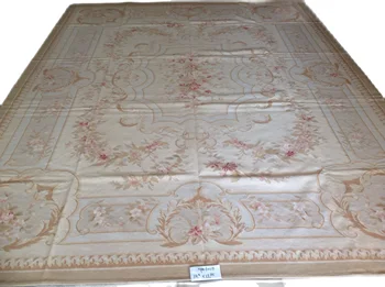 Nemokamas pristatymas 12.3'x15.85' Aubusson kilimėlių Gėlių dizainas prancūzijos aubusson kilimas, rankomis austas kilimas