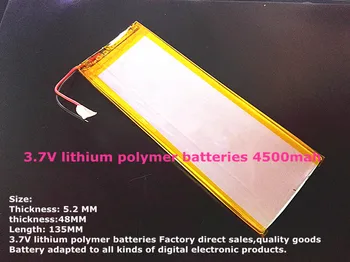 Nemokamas pristatymas 3,7 V ličio polimero baterijų 4500mah universal baterija brand tablet PC 5248135