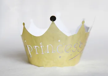 Nemokamas Pristatymas aukso princesė pyragas taurės cupcake wrapper popierinių keksiukų kaušelių įdėklais įpakavimo dekoracija gimtadienio mergaitė
