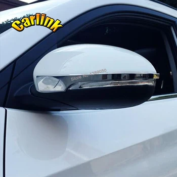 Nerūdijančio plieno Automobilio galinio vaizdo veidrodžio apdaila juostelės padengti trim automobilių stilius, Skirta Hyundai Tucson 2015 2016 2017 2018 priedai 2