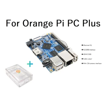 Oranžinė Pi PC Plius H3 Valdybos 1GB DDR3+Skaidri Atveju Cortex-A7 Quad Core Palaikymas Android4.4/Ubuntu/Debian Sistemose