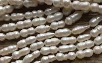Originali AAA Natūralių Perlų balta 25mm žemės riešutų baroko gėlavandenių perlų prarasti karoliukai 