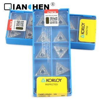 Originali originalus, aukštos kokybės ir didelio našumo Korėja Korloy TNMG160404-HA H01 (10vnt/lot), CNC pramonės tekinimo įrankis įdėklai