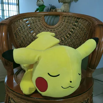 Originalių Pokemon Pikachu Miegojimo Poziciją, Pliušinis Žaislas, Minkšti Kimštiniai Pagalvę Lėlės 50cm Aukštos Kokybės Naujas Karšto