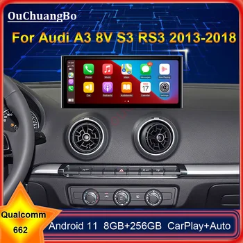 Ouchuangbo Automobilio Radijas Stereo 12.3 colių A3 8V S3 RS3 2013-2018 M. LHD RHD Blu-ray 