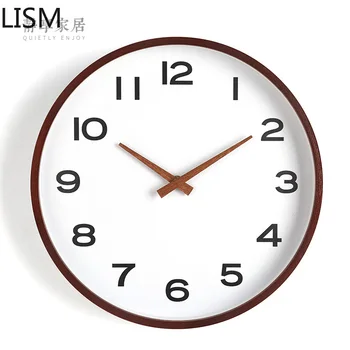 Paprasta Medienos Sieninis Laikrodis Modernaus Dizaino Svetainė, Miegamojo, Virtuvės, Biuro Silent Laikrodžio Mechanizmas Reloj De Palyginti Skurdus Chic Žiūrėti